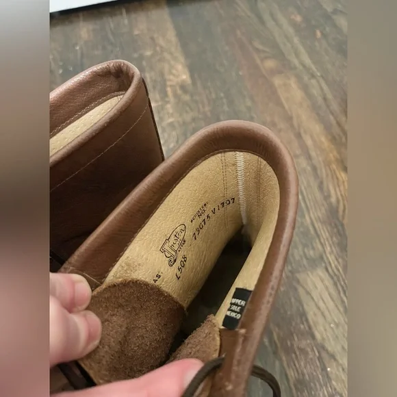 Vintage Justin’s leather lace-up boots size 8 women - Picture 7 of 11